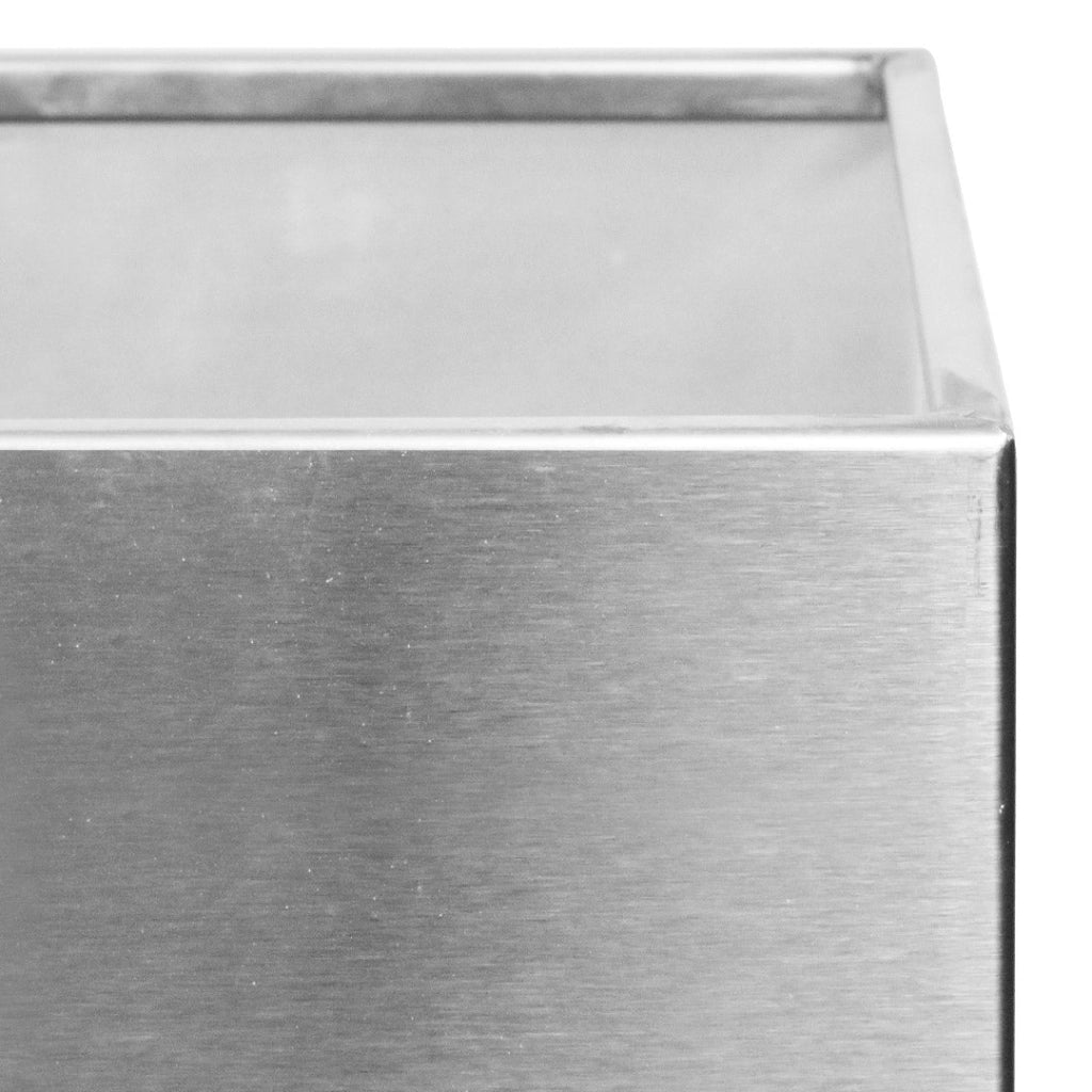 Cestino Gettacarte Posacenere 30,6x60x24,5 cm in Acciaio 17L per Interno Esterno