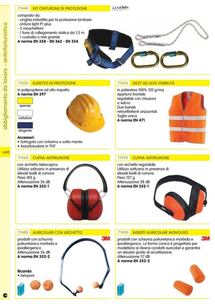 10pz auricolari con archetto anteriore 3m mod.1310 en352 cod:ferx.1816