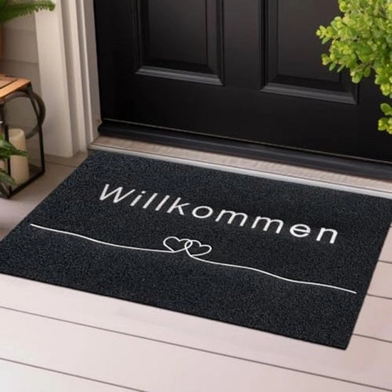 Matrice Antislip Per Entrata, Lavabile, Per Esterno e Interno, 40x60 cm, Anthracite Welcome