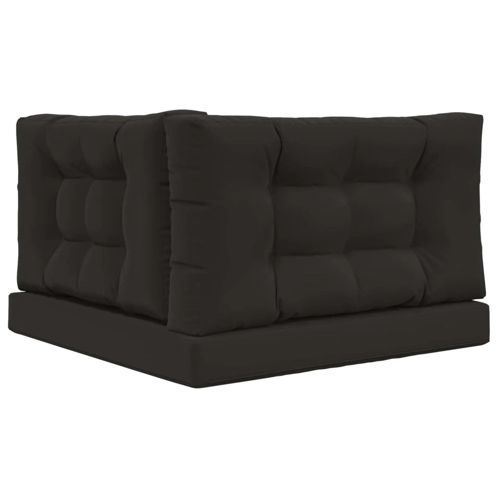 Cuscino per divano da esterno 3 pcs Nero Poliestere