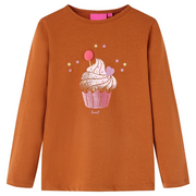 Maglietta da Bambina a Maniche Lunghe Cognac 116cod mxl 132123