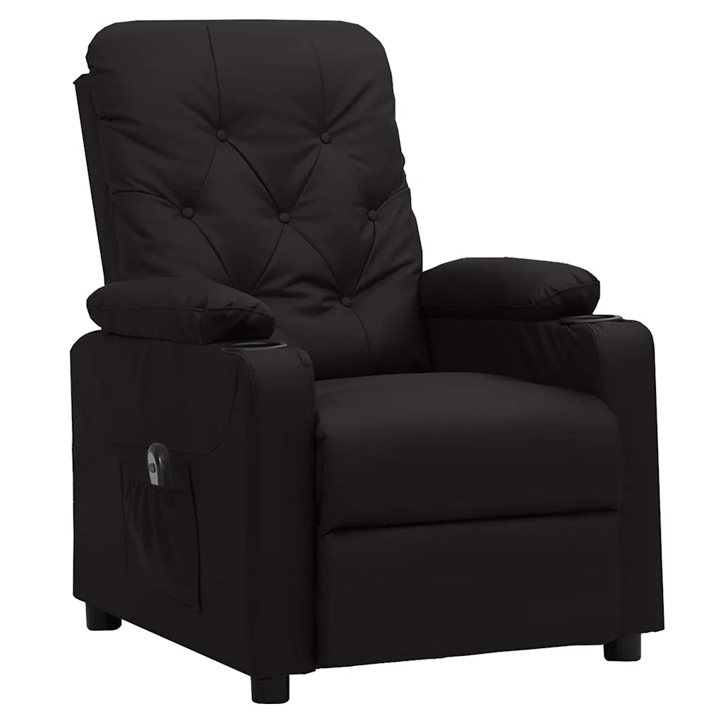 Divano Sedia-Poltrona Reclinabile Elettrica Nera in Similpelle 137870