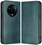 Portafoglio con funzione di custodia per smartphone - Modello compatibile con Realme 14 Pro 5G - Portafoglio con cinturino/ Blocco RFID - Chiusura magnetica - Funzione standard - Protezione TPU/ cuoio - Custodia portafoglio con chiusura magnetica