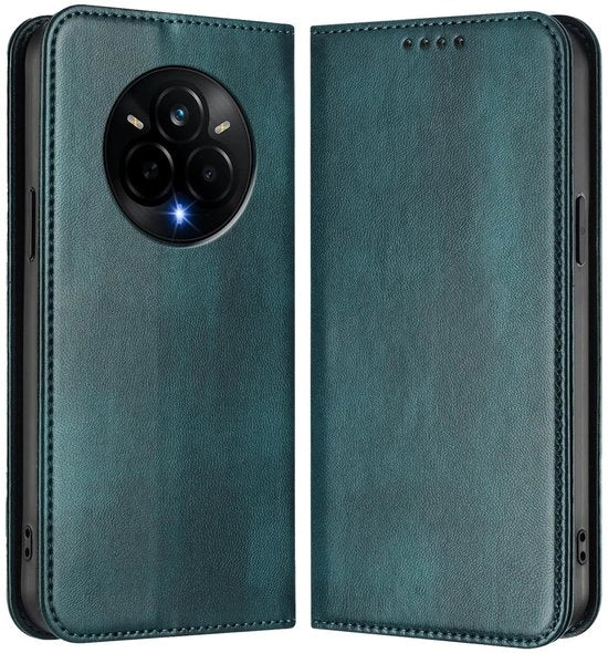 Portafoglio con funzione di custodia per smartphone - Modello compatibile con Realme 14 Pro 5G - Portafoglio con cinturino/ Blocco RFID - Chiusura magnetica - Funzione standard - Protezione TPU/ cuoio - Custodia portafoglio con chiusura magnetica