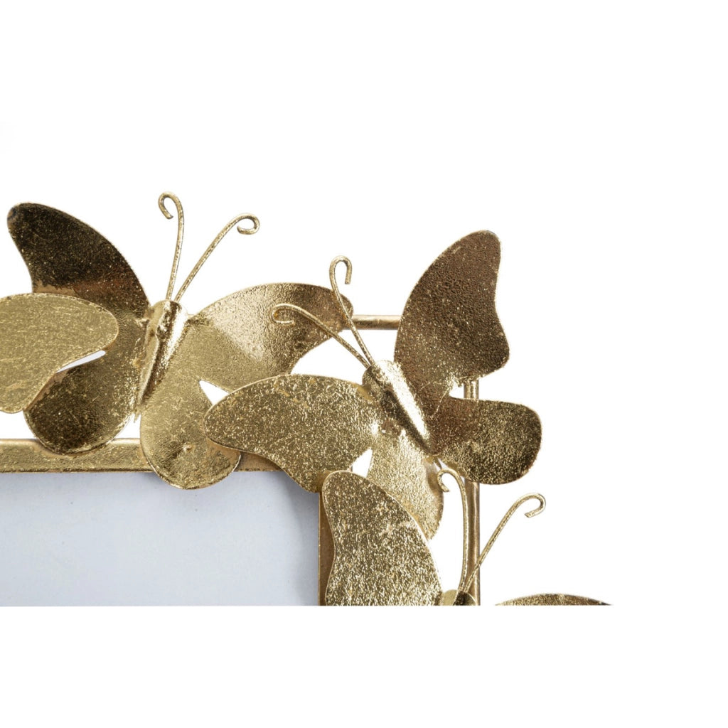 Portafoto Farfalla 23, Oro, Metallo, 35x15x38 cm