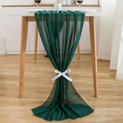 Tappeto per tavolo chiffon lavabile - Verde - 70 x 300 cm per decorazione di tavolo