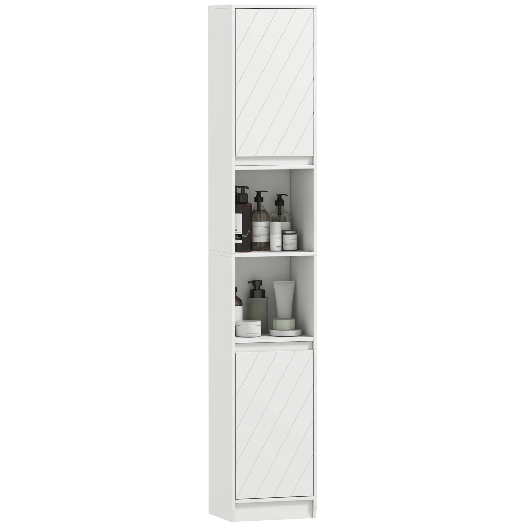 Colonna bagno con 2 ante e 2 ripiani aperti ¨C zephmum ¨C bianco 30x24x170 cm