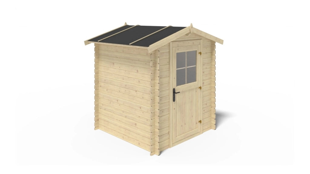 Casetta da giardino in legno - 3.61m2 - 1.9x1.9m - 28mm - colore: naturale - DOM593 - ALTANKA