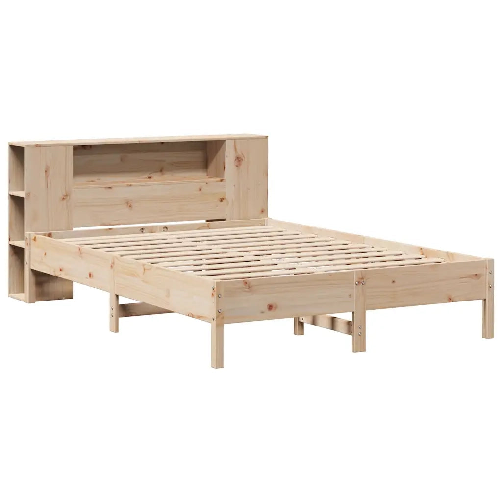 Letto Libreria senza Materasso 140x190 cm in Legno di Pino 3322837