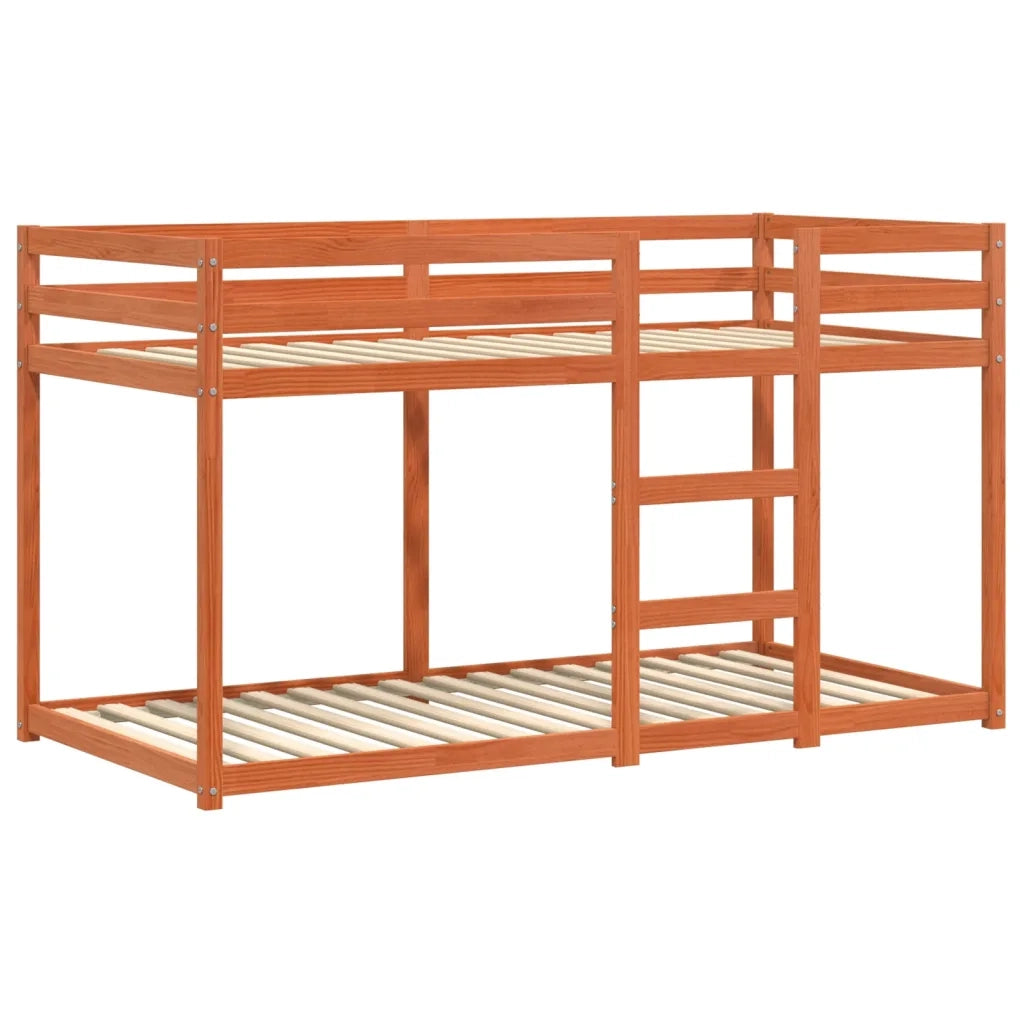 Letto singolo | Letto per adulti | Letto a Castello Marrone Cera 90x190 cm in Legno di Pino