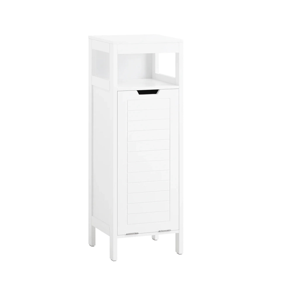 Mobile Lavanderia Con Sacco Portabiancheria Pieghevole Cassettiera Portabiancheria Mobiletto Bagno Bianco 30x30x90 Cm BZR122-W SoBuy
