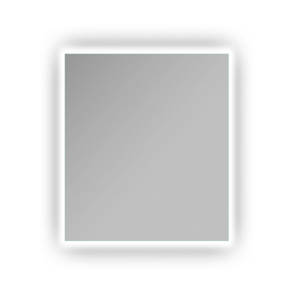 Emuca Specchio Centaurus con illuminazione LED decorativa, rettangolare 600 x 800 mm, 14 W, Alluminio e Vetro, 1 u.