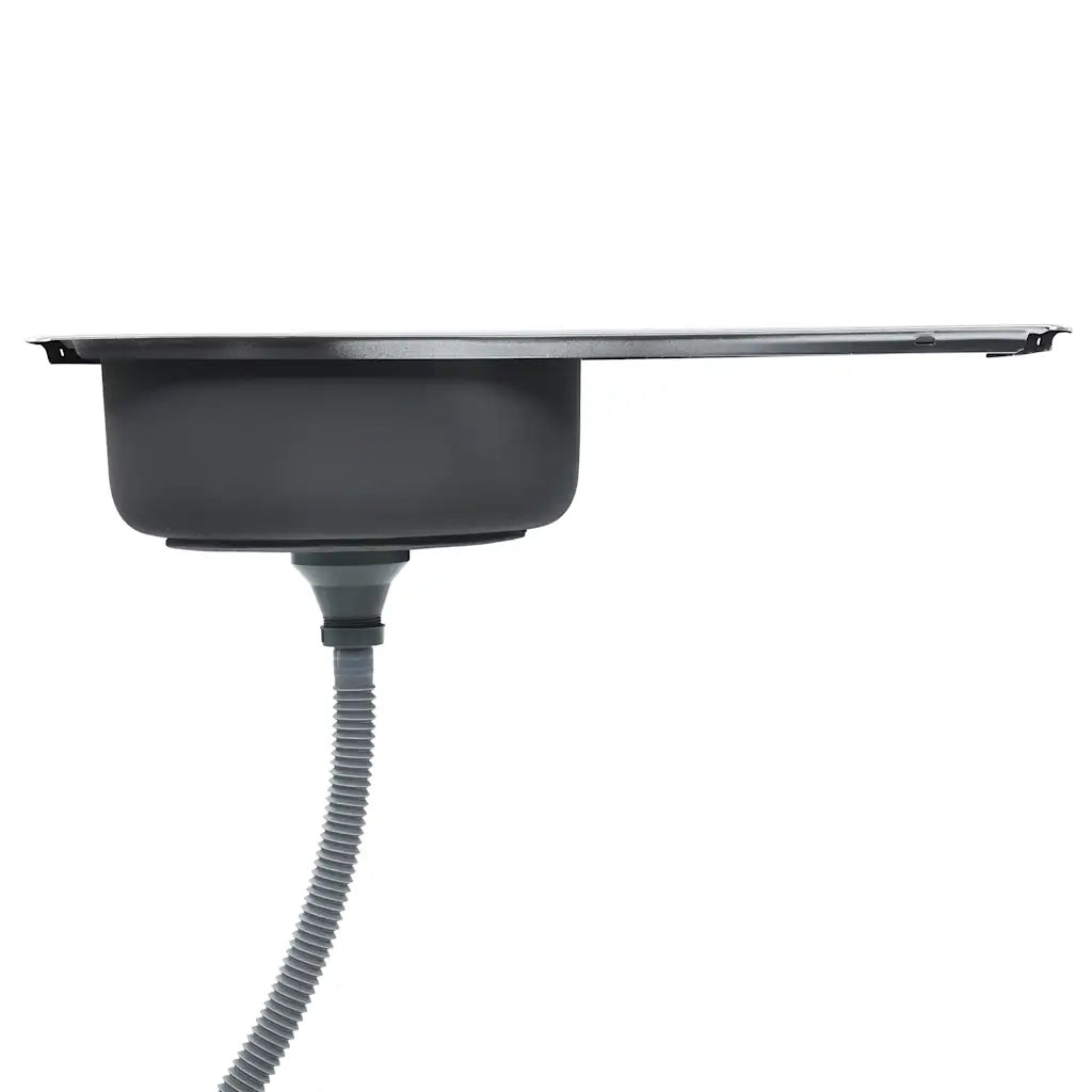 Lavello da Cucina-Lavandino-Lavabo con Filtro e Sifone in Acciaio Inox 577862