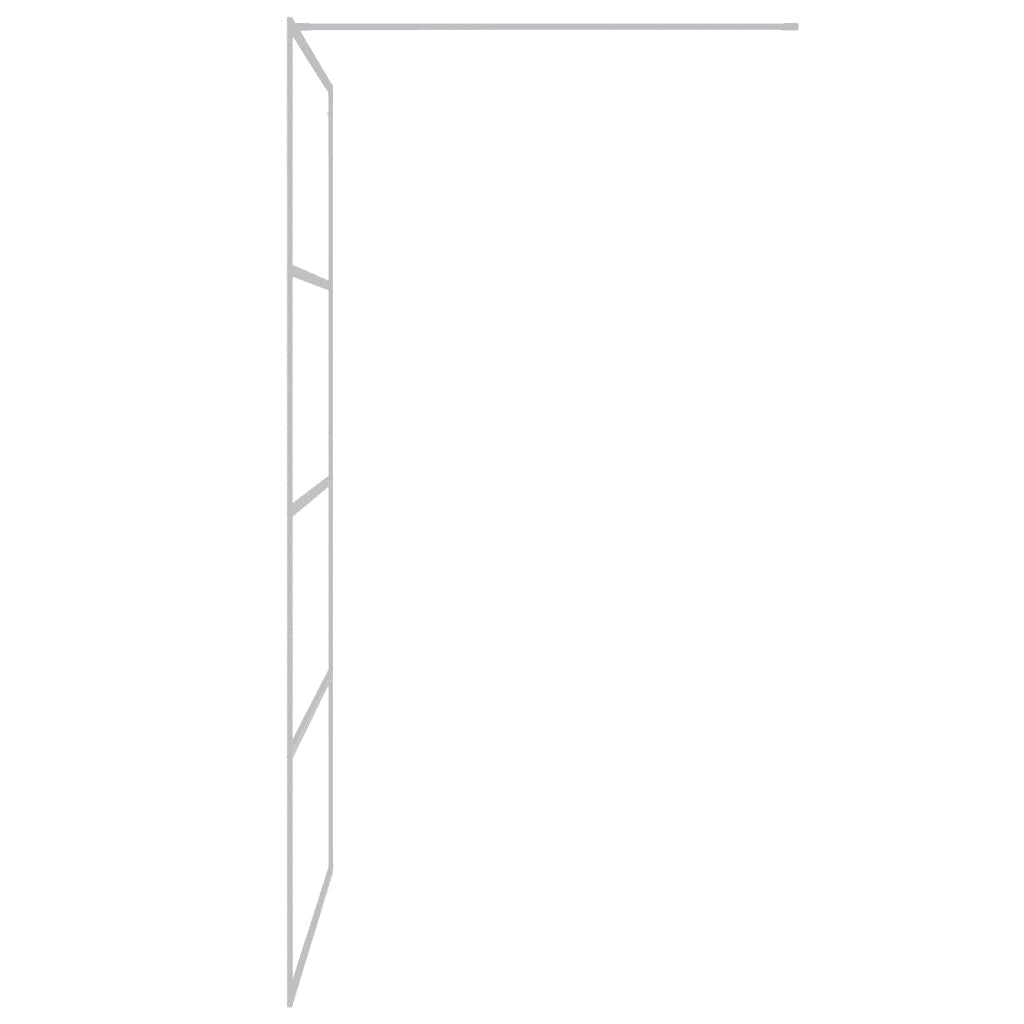 Parete Doccia Walk in Argento 115x195 cm Vetro Trasparente ESG