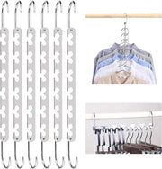 Set di 6 Applicazioni per Salvataggio di Spazio per Abiti - Applicazioni Metalliche Antiscivolo per Organizzazione di Abiti per Camicie, Pantaloni, Scatole e Gonne (26cm)