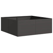 Fioriera | Cassetta per fiori | Vaso Nera 80x80x30 cm in Acciaio