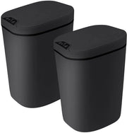 Set di Contenitori Sensori Automatici da 2, 12 L, Plastica, Con Coperchio Soft Close per Cucina, Bagno e Ufficio