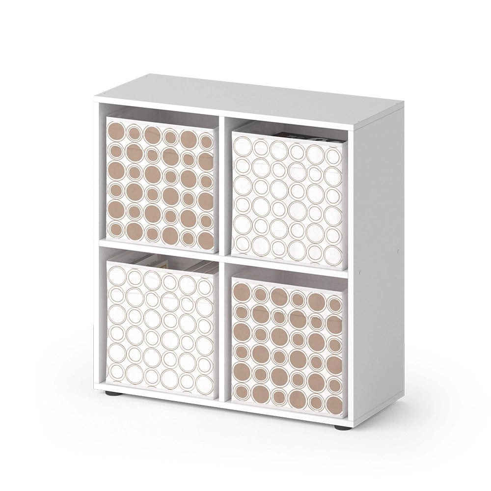 Vicco Scaffale Bianco 72.6 x 72 cm con 4 scatole pieghevoli opt.2