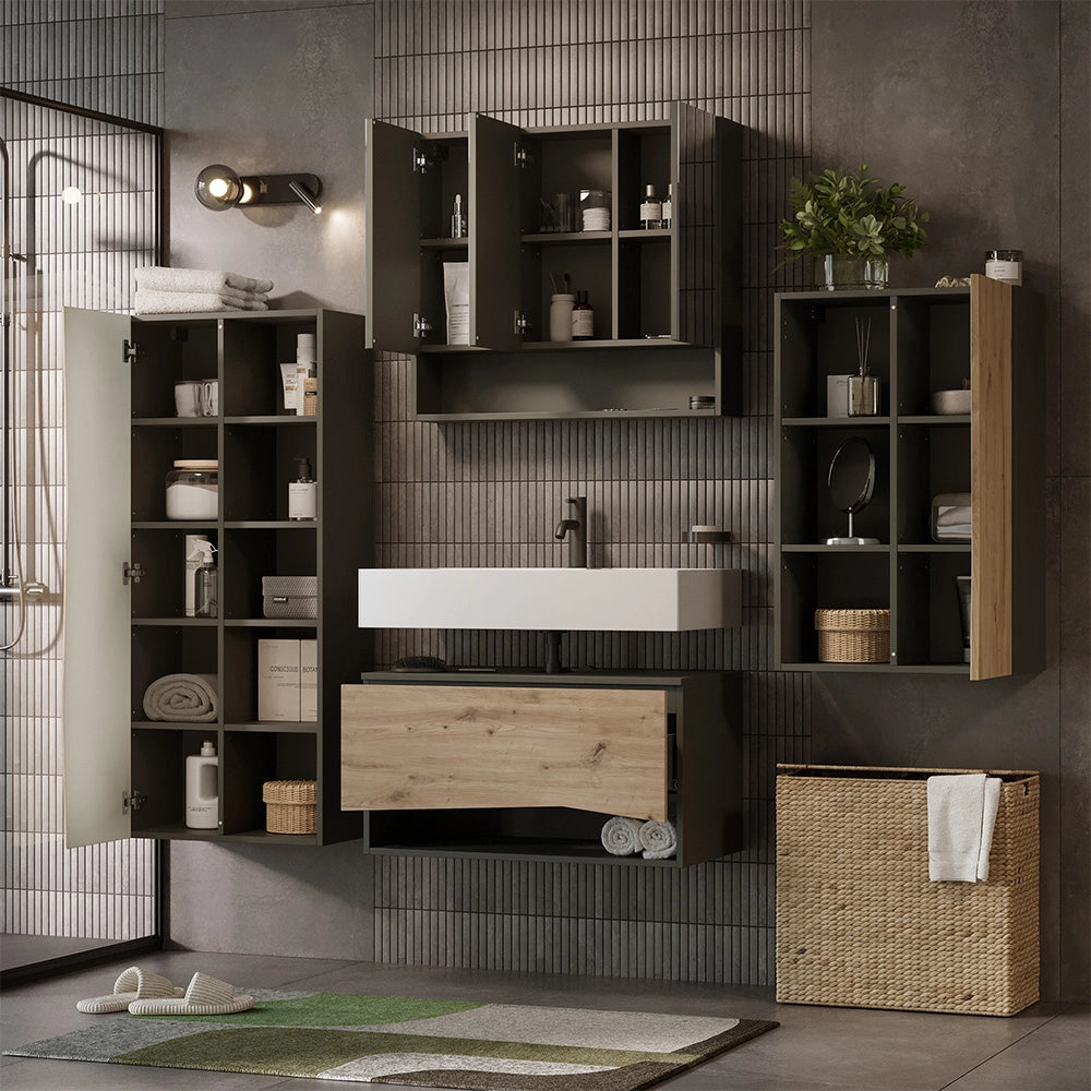 Vicco Set di mobili da bagno Artigiano 4 parti