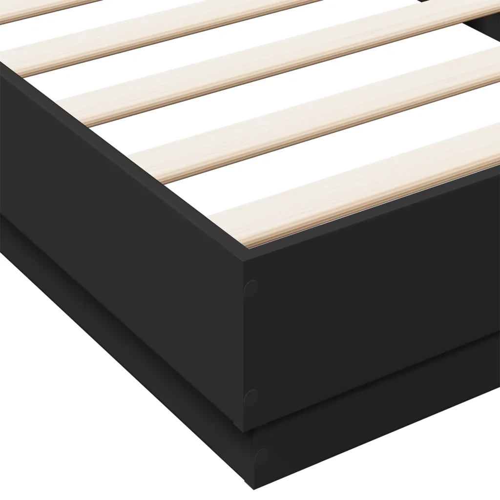 Giroletto con LED Nero 100x200 cm 839505