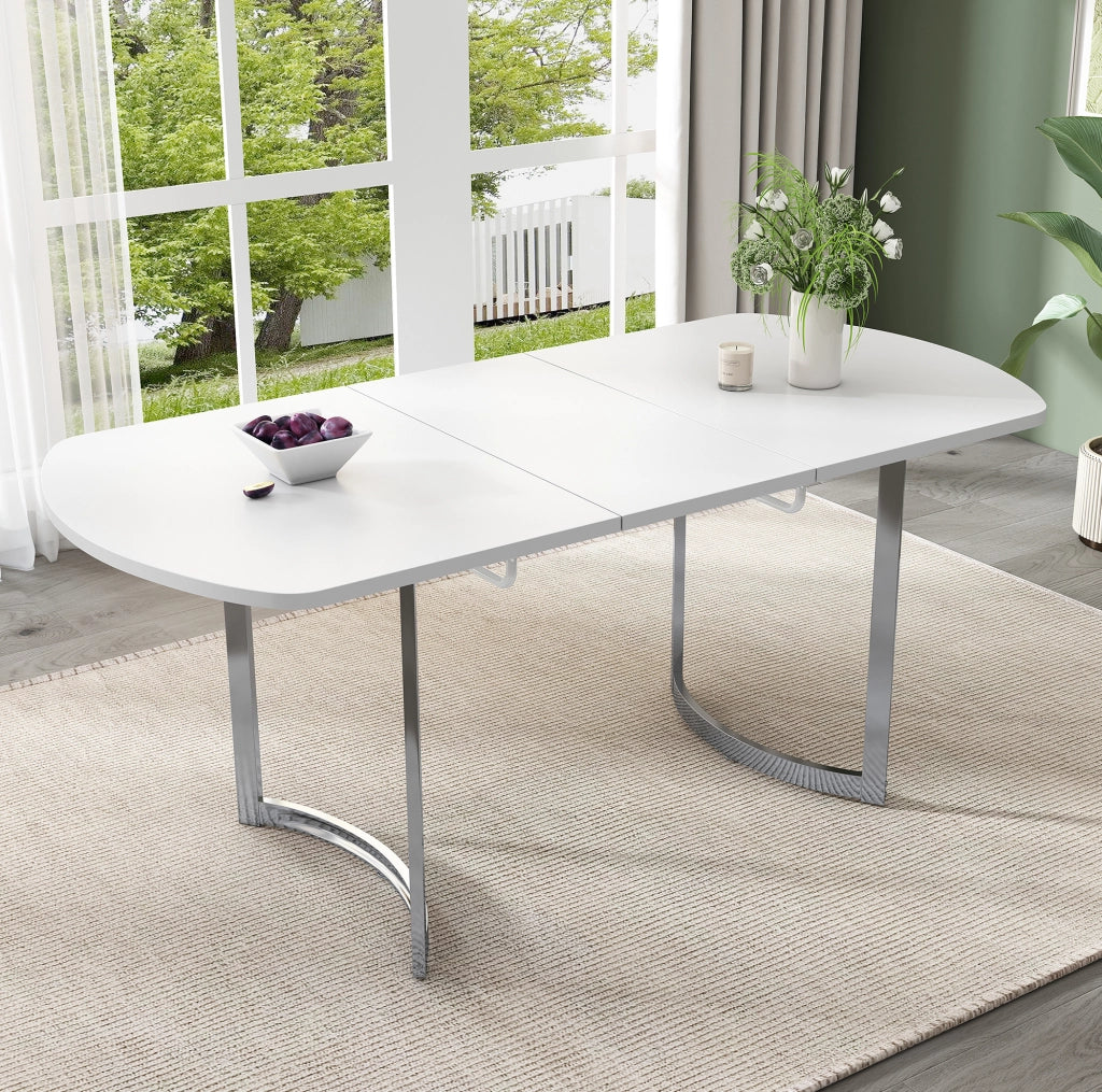 TAVOLO ALLUNGABILE 140/180 x 80 cm Bianco MDF