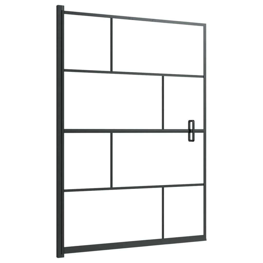 Box doccia parete divisoria per vasca parete divisoria per doccia box doccia per vasca accessorio per il bagno arredamento per la casa ESG 100 x 140 cm nero 02_0002023