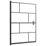 Box doccia parete divisoria per vasca parete divisoria per doccia box doccia per vasca accessorio per il bagno arredamento per la casa ESG 100 x 140 cm nero 02_0002023