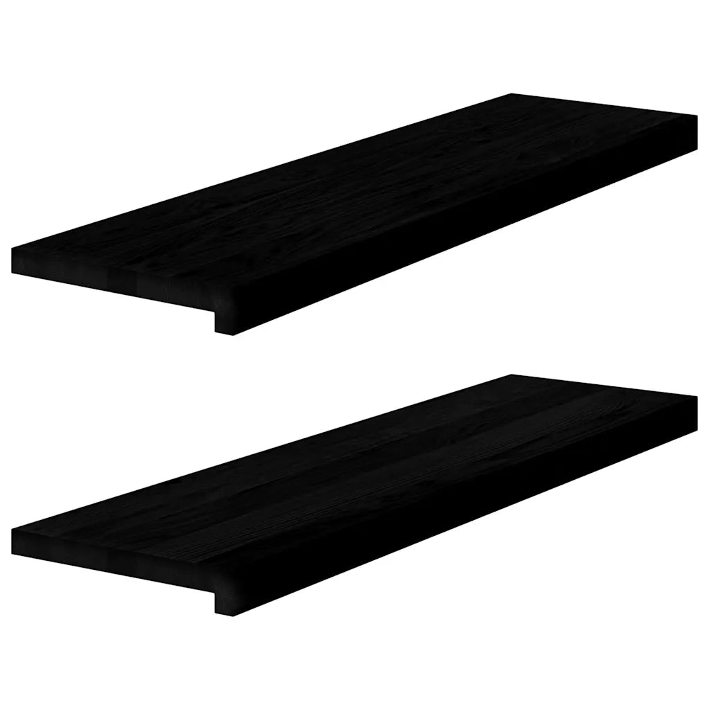 Gradini 2 pz Marrone Scuro 90x25x2 cm Legno Massello Rovere
