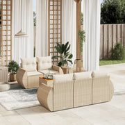 Set Divano da Giardino 6 pz con Cuscini Beige in Polyrattancod mxl 89320