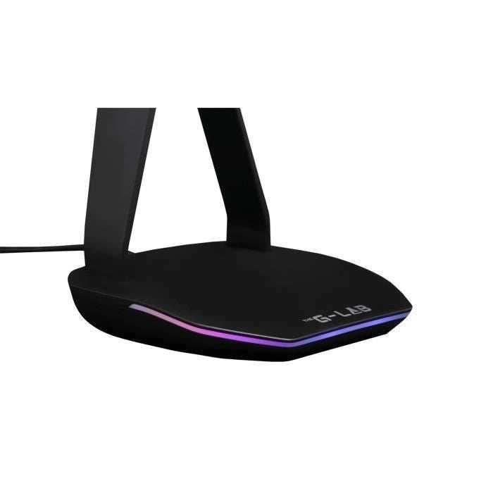 Supporto per cuffia/auricolare - THE G-LAB - K-STAND HYDROGEN - 2 porte USB - Nero
