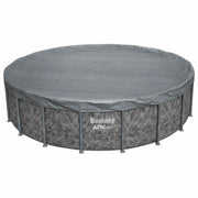 Bestway Copertura per piscina Ø5,49 m Rotondo Poliestere Grigio 42035730
