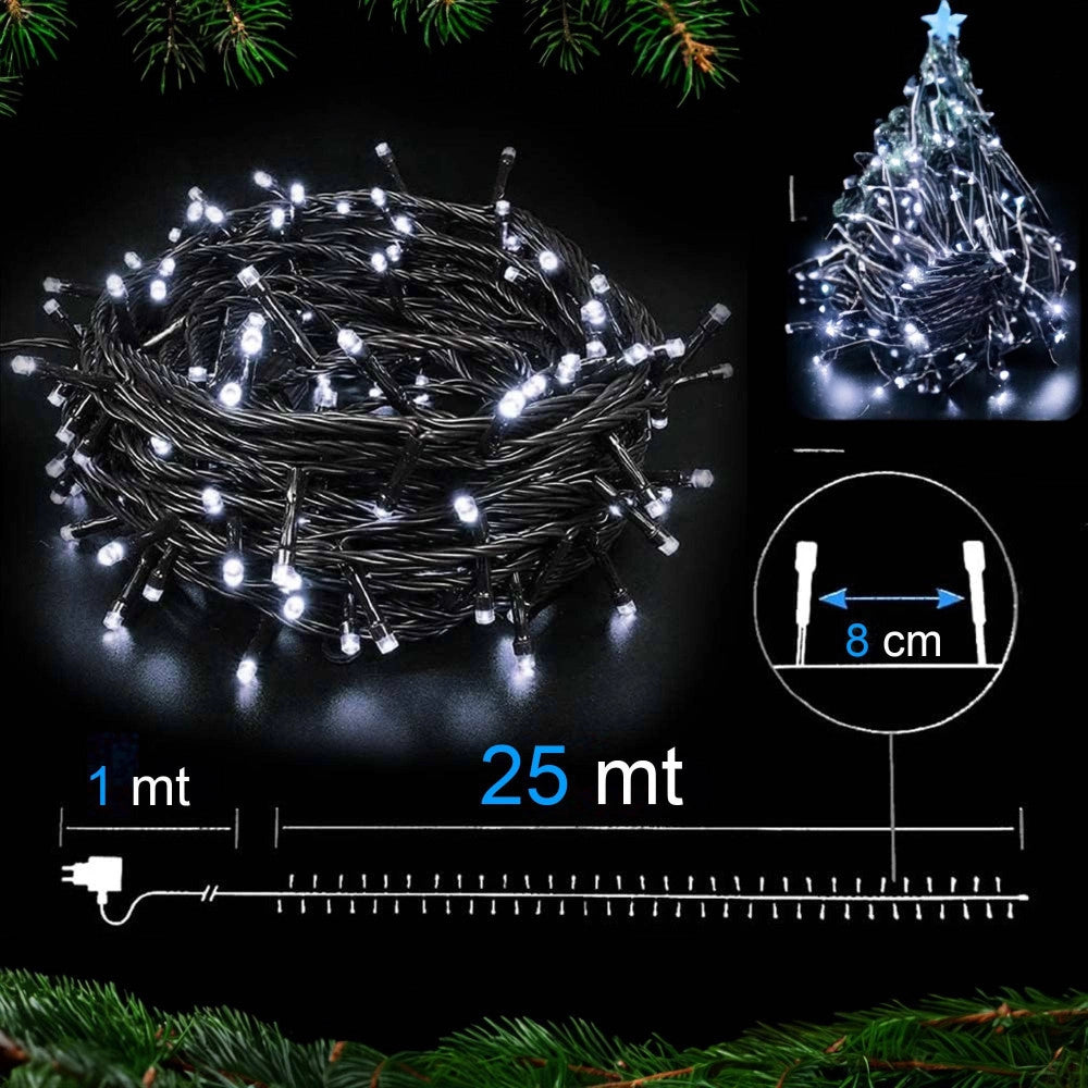 Trade Shop - Catena Luminosa 600 Luci Led Lucciole Colore Caldo Con Controller Uso Interno -