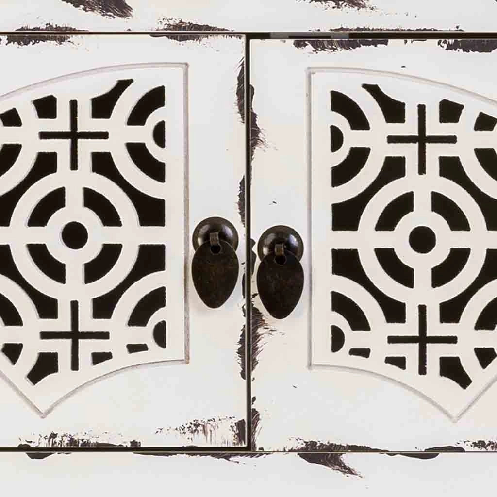 Console in legno laccato bianco 120x40x102h cm