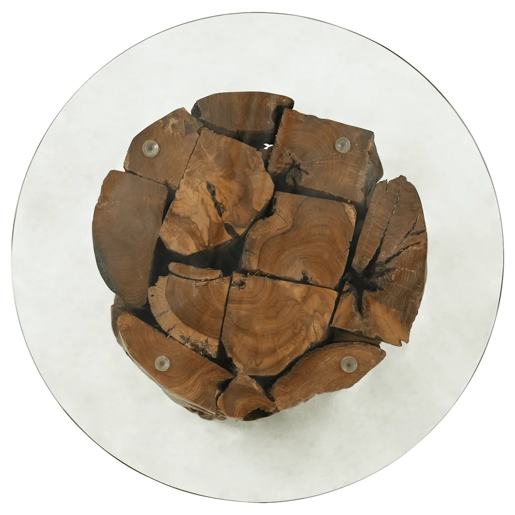 Tavolino da CaffÃ¨ in Legname Massello di Teak 60 cm