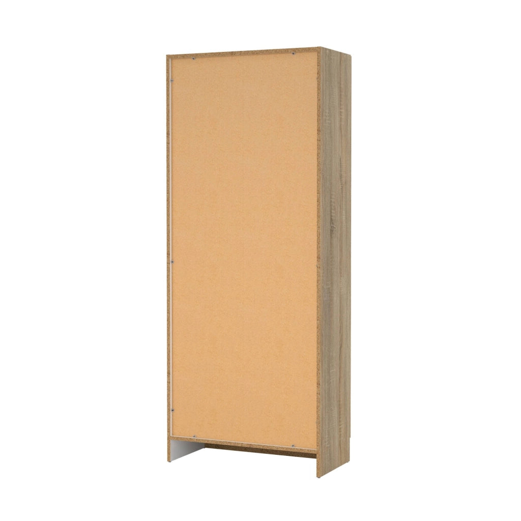 Scarpiera Erinni, Mobile portascarpe, Armadio da ingresso multiuso, Mobiletto per calzature, 69x35 h170 cm, Quercia