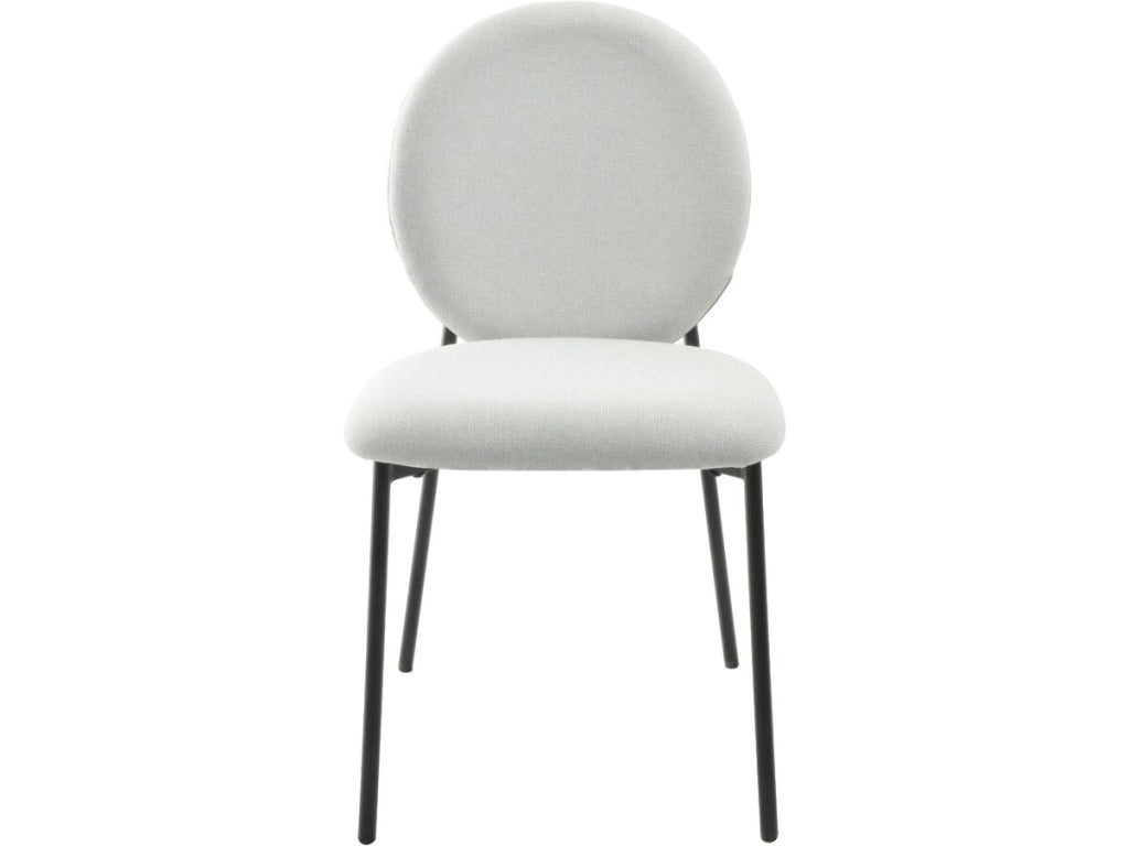 Set di 2 sedie da pranzo "Perla" in metallo - Grigio chiaro