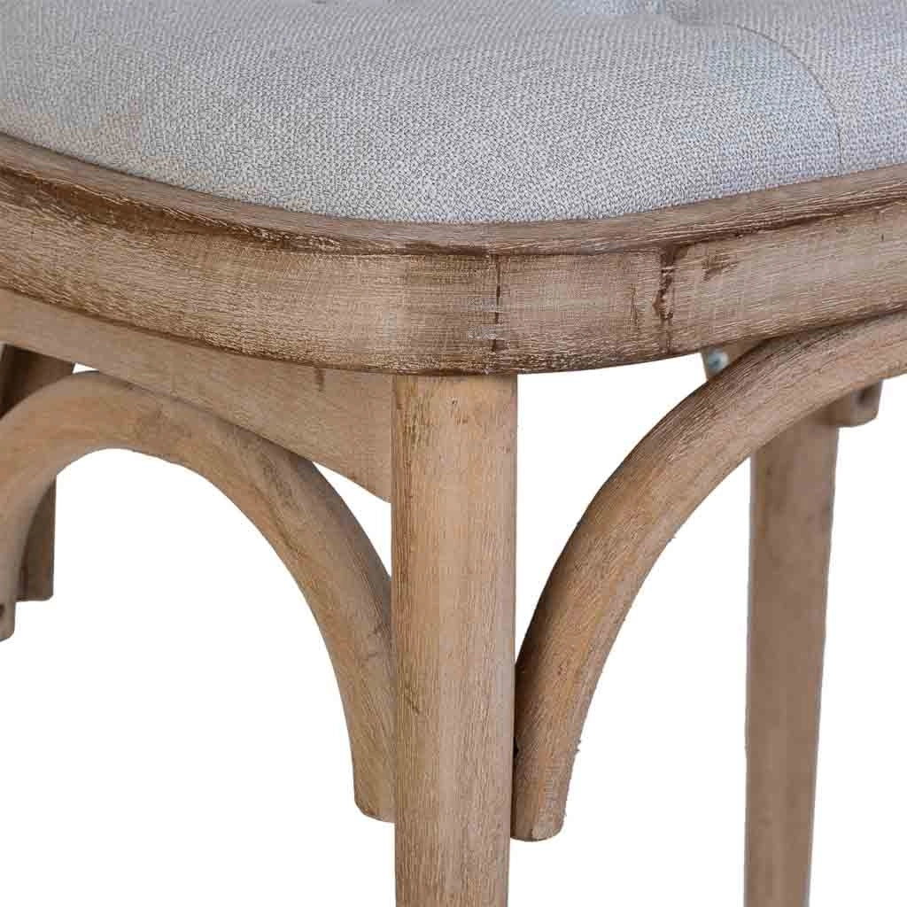 Sgabello in legno imbottito 55x37x47h cm