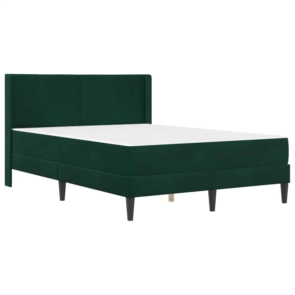 Struttura letto con materasso Verde Scuro 120 x 190 cm Velluto