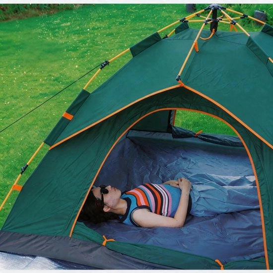 Tenda da campeggio 2 posti automatica, impermeabile, resistente al vento, doppia membrana, tenda per famiglie, immediatamente stabile, automatica, impermeabile, resistente al vento, doppia membrana.