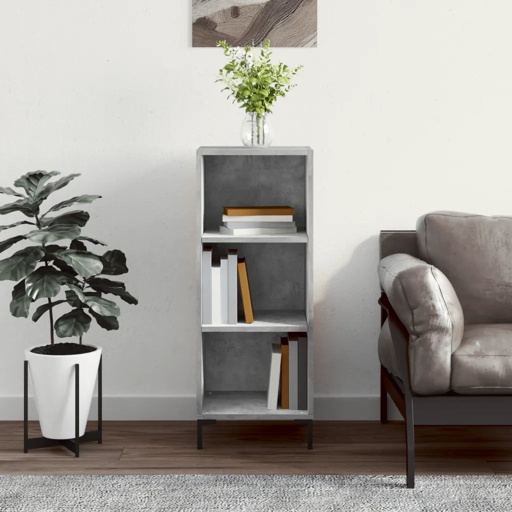 Credenza Grigio Cemento 34,5x32,5x90 cm in Legno Multistrato 828736