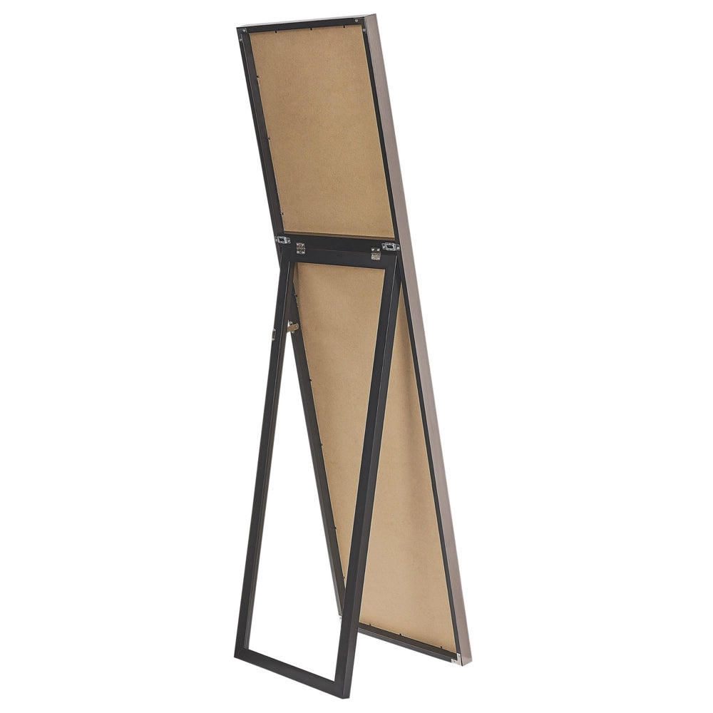 Specchio da pavimento con cornice argento 40 x 140 cm in stile moderno contemporaneo salotto camera da letto