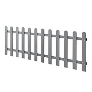 Steccato per Giardino Recinzione a 12 Doghe in WPC 200 x 60 cm - Grigio NEU.HOLZ