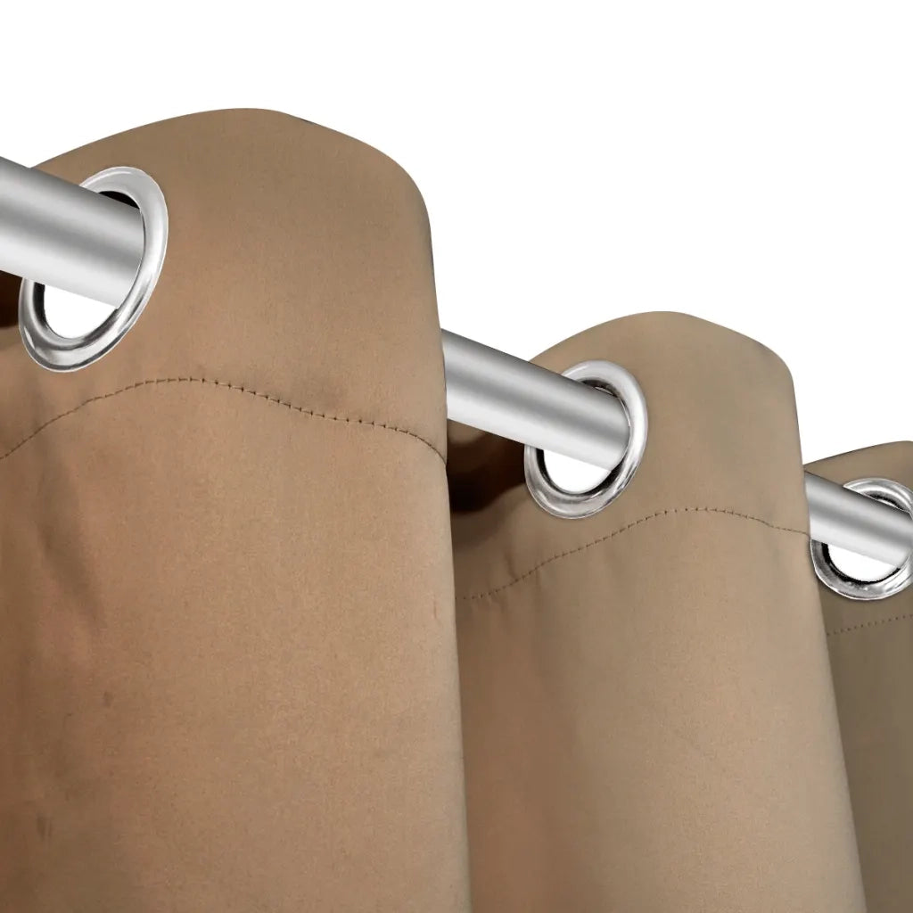 2 Pz Tende Oscuranti con Occhielli in Metallo 135x175 cm Crema cod mxl 64681