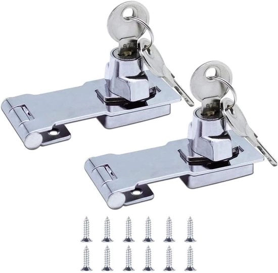 Slot per porta in alluminio con chiusura a vite e chiave in design argentato - Sostenibile e Sicuro per l'uso domestico.