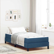 vidaXL Letto a molle con materasso Blu 100 x 200 cm Tessuto