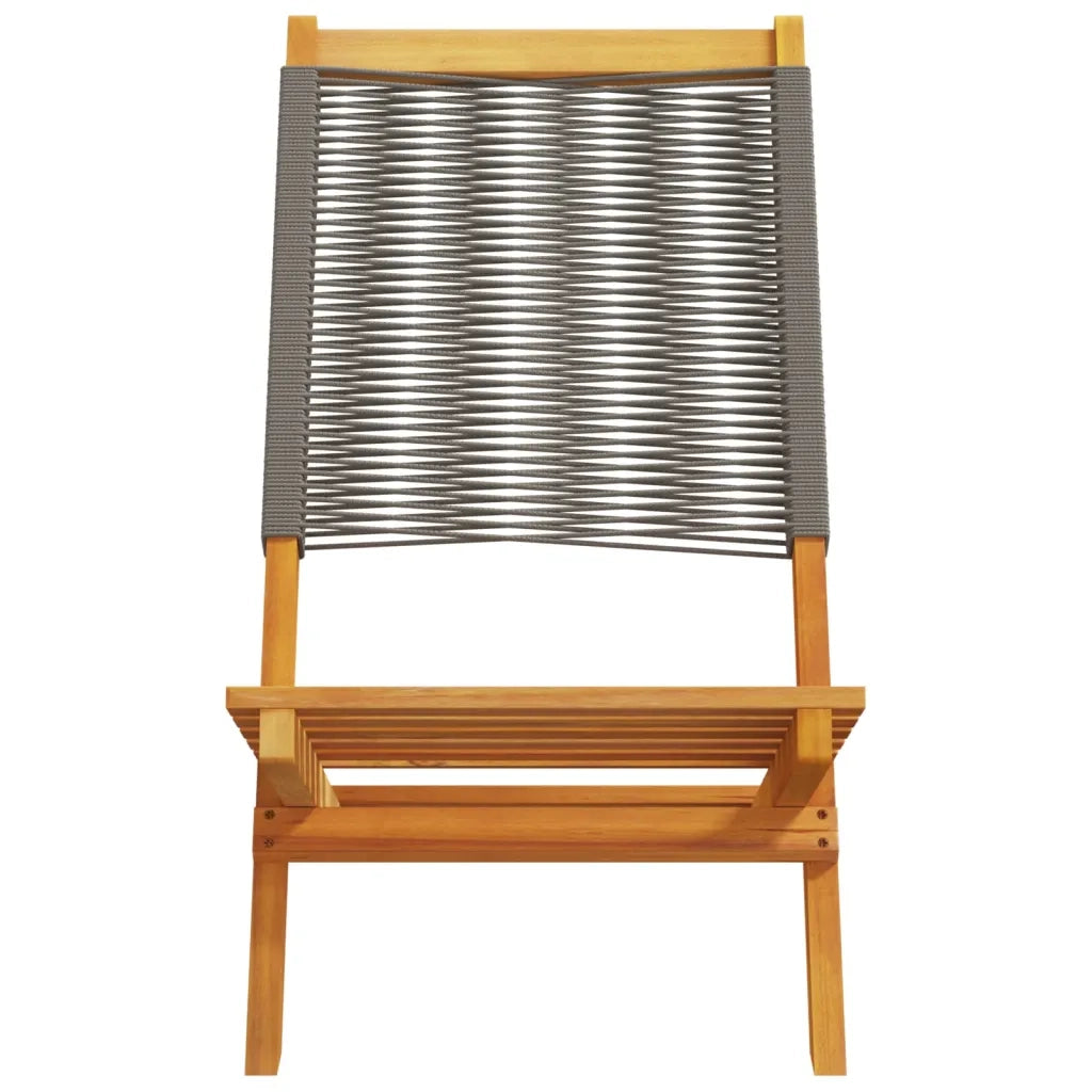 vidaXL Sedie da Giardino Pieghevoli 6pz Grigie Legno Massello Acacia