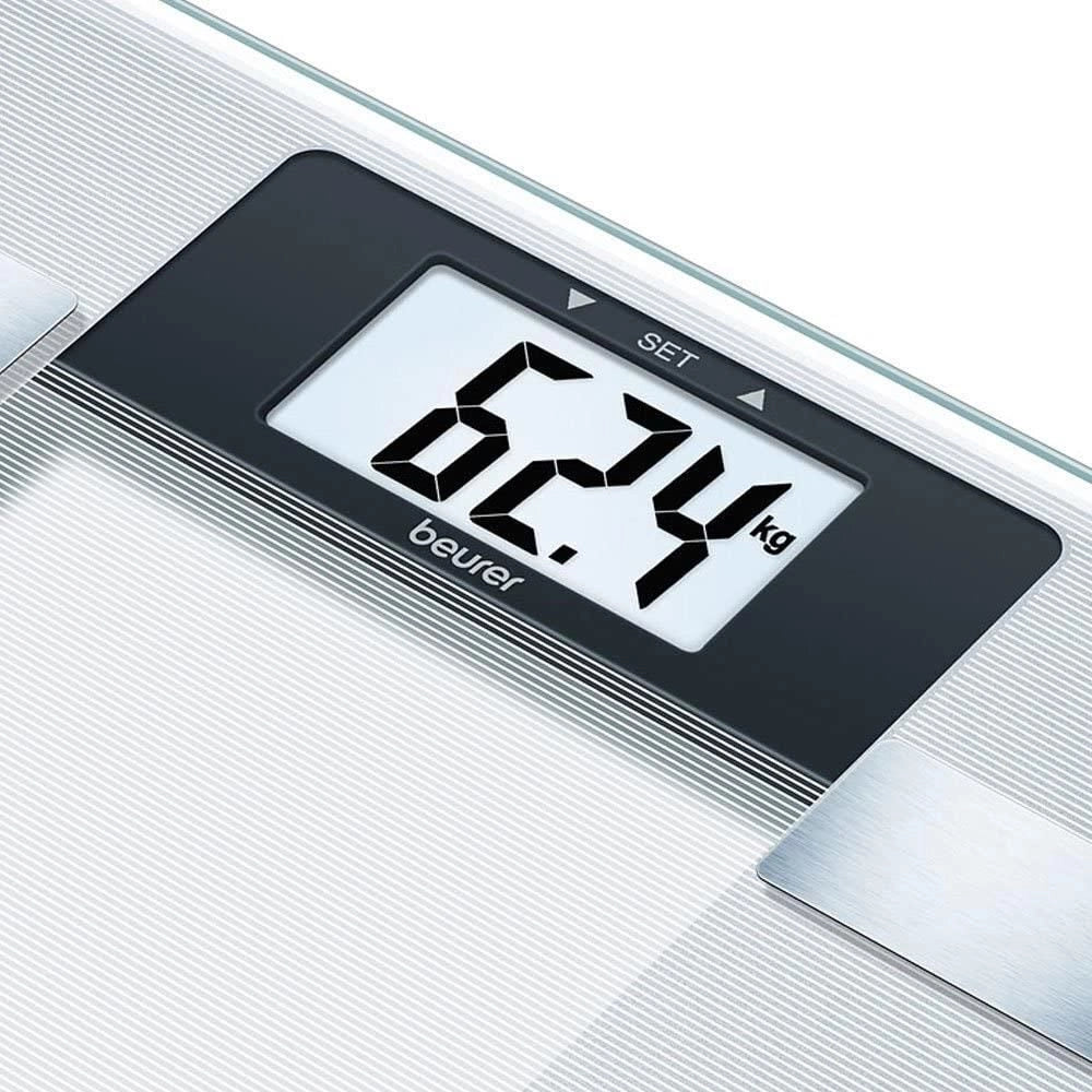 Beurer BG 13 Bilancia Diagnostica in Vetro Portata 150 Kg Inox
