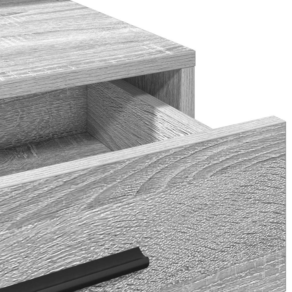 Tavolo da trucco con luci LED Grigio Sonoma 79x41x135 cm