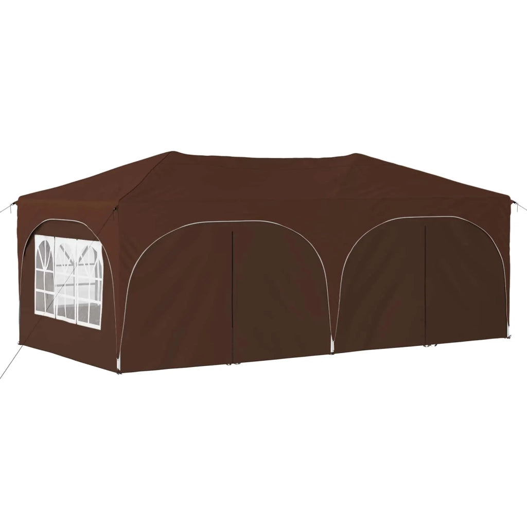Tenda per feste a pop-up-Gazebo Marrone 575 x 288 x 245 cm 701231