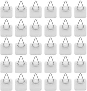 Haken Quadrati per Foto 30 Stuks - Kleefhaken Invisibili - 2,5 x 2,5 cm - Materiale Kunststoff/Metallo - Kleef Supporti